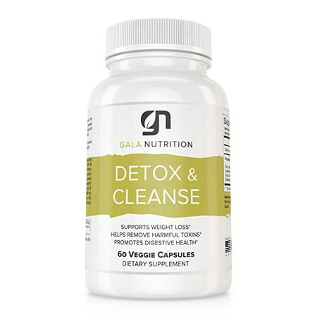 30-Day Detox & Cleanse Supplement by Gala Nutrition - Digestive System and Colon Health Blend for Weight Loss, Skin and