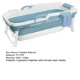 thumbnail image 6 of bestolf Foldable Bathtub, Large Collapsible Tub with Handle, Freestanding Surround Collapsible Bathtub, No Lid, Hot Bath, Ice Bath, 6 of 11