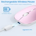 thumbnail image 4 of Wireless Mouse, Mouse for Laptop, Bluetooth Mouse, Pink, 4 of 5