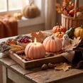 thumbnail image 6 of Pumpkin Candles Thanksgiving Halloween Aromatherapy Candle Decorations Handmade Soy Wax Mini Scented Candles for Home Table Centerpiece 2 pack Fall Holiday Party Favors Souvenirs Gifts for Desk Shelf, 6 of 7