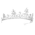 thumbnail image 3 of Bride Haircut Decor Rhinestone Pearl Crown for Wedding 1Pcs Silver Alloy, 3 of 3