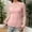 W-Pink, variant on Womens Tops Long Sleeve Solid Color Blouse Round Neck Classic Tee Cute Daily Wear S Pink