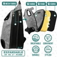 thumbnail image 4 of PetAmi Dog Carrier Backpack, Adjustable Pet Cat Front Carrier Backpack, Ventilated Dog Chest Carrier for Hiking Camping Travel, Sling Bag for Small Medium Dog Cat Puppies, Large, 12-16 lbs, Grey, 4 of 8