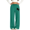 thumbnail image 6 of Nekdswn Girls Sweatpants Kids Graphic Print Wide Leg Baggy Pants Teen Girl Winter Fleece Lined Warm School Sweat Trousers for 5-14 Yeras, 6 of 6