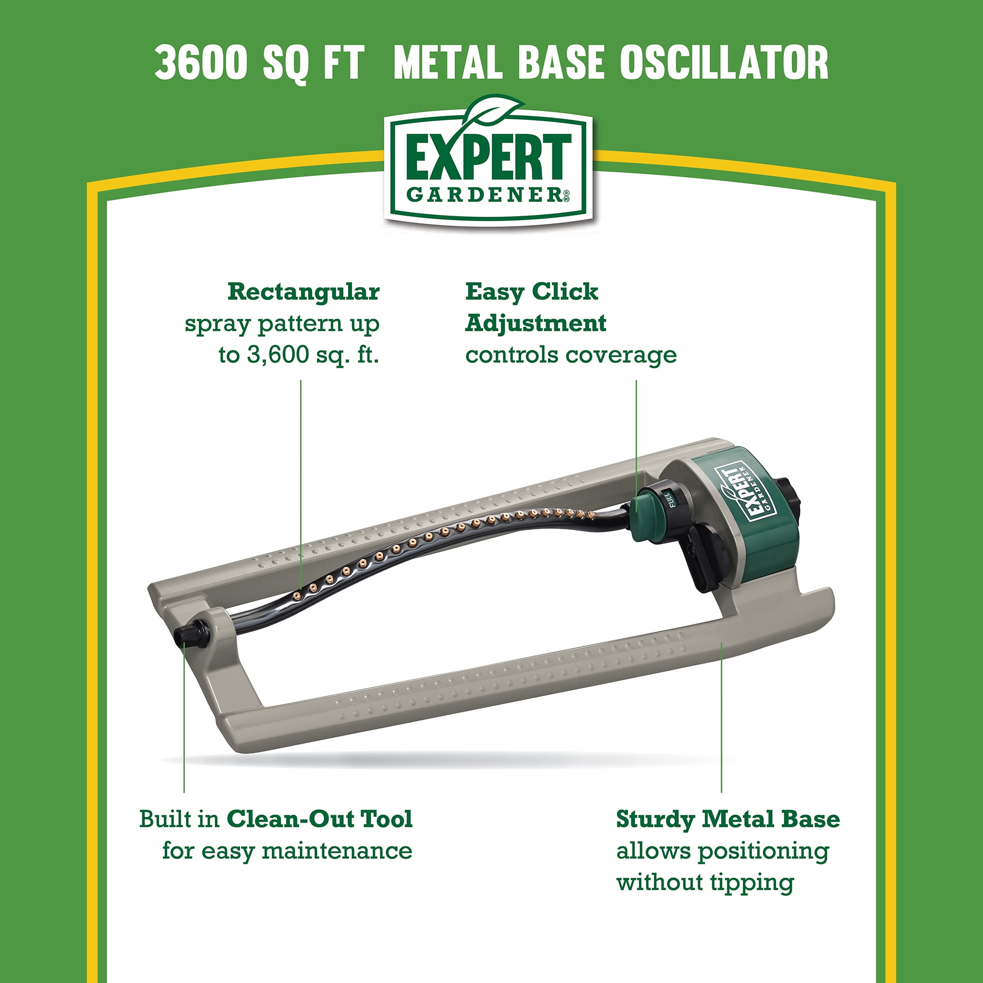 3600 sq. ft Oscillating Sprinkler 3600 sq. ft Oscillating Sprinkler