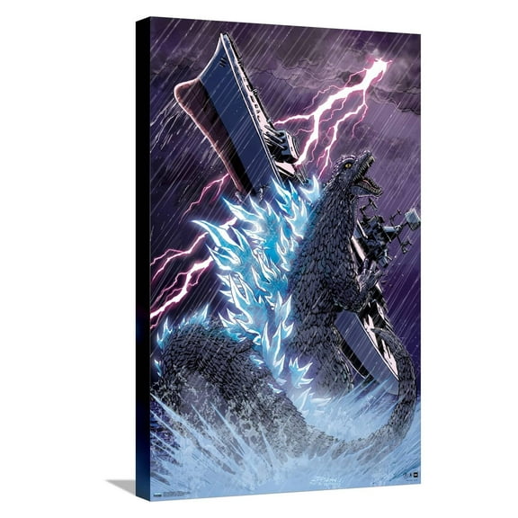 Godzilla: Comic - Lightning Canvas Wall Poster, 14.725" x 22.375"