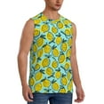 thumbnail image 2 of Uemuo Lemon1 Pattern Men's Sleeveless T-Shirt,Muscle Athletic Tank Top, Moisture-wicking Quick-dry Breathable Classic Tee Top for Gym Run Outdoor Sports-XX-Large, 2 of 8