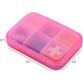 thumbnail image 5 of Pill Organizer - Portable Pill Box Small Pill Container for Purse or Pocket, Excellent Pill Storage Case (Pink, 6 Compartment), 5 of 5