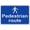 Warning Sign 2, variant on Pedestrian Route 8"x12", Aluminum Tin Warning Signs for Home Outdoor Garden, High-Visibility Directional Sign for Walkway
