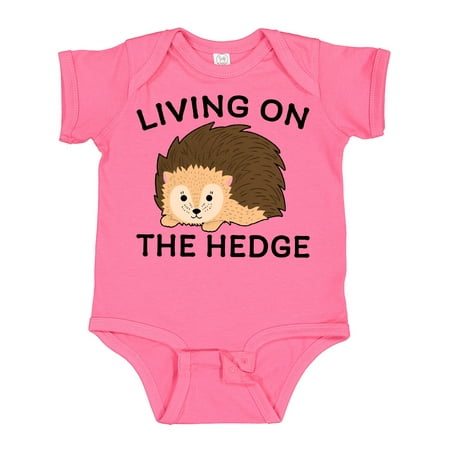 

Inktastic Living on the Hedge with Hedgehog Illustration Funny Gift Baby Boy or Baby Girl Bodysuit