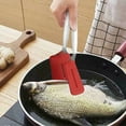 thumbnail image 5 of Steak Fry Fish Cooking Tongs, Silicone Head Stainless Steel Tossers, Non-slip Grip for Grilling, Flipping, and Serving, Red, by FAJHHA, 5 of 7