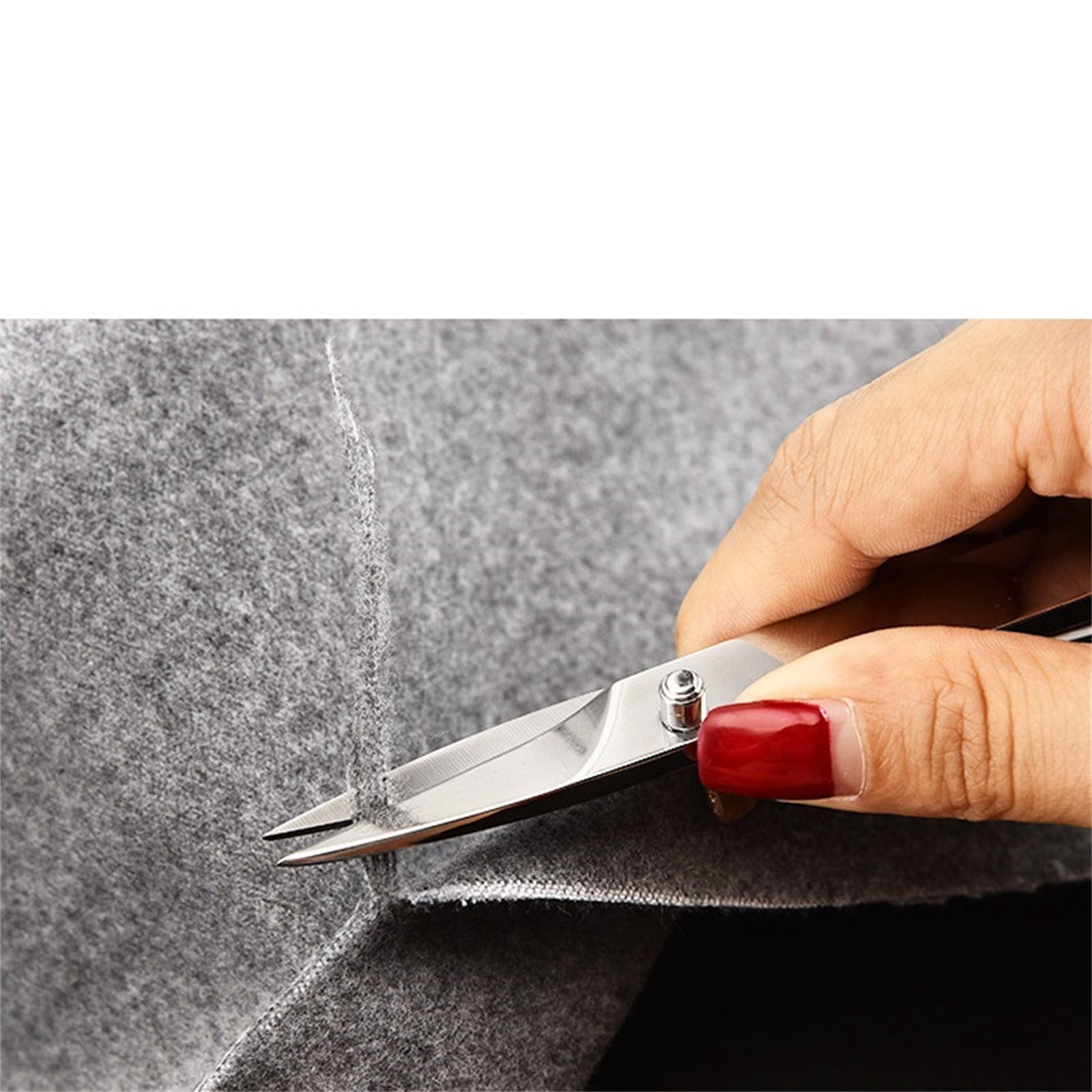 YEESHU High End Thread Nipper with Red Rubber Cap for Sewing, 4.7 Inch Edge Thread Snipper, Stainless Steel Thread Trimmer for Tailoring and Crafting