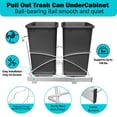 thumbnail image 4 of STORKING Pull-Out Trash Can for Kitchen Cabinets, 14" W x 22" D, Heavy Duty Garbage Bin with Soft-Close Full Extension Slides (Trash Can Not Included), 4 of 5