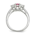 thumbnail image 5 of Sterling Silver Survivor Clear & Pink Swarovski Topaz Pamela Ring Size 7, 5 of 5