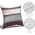 thumbnail image 4 of Burgundy Pillow Covers 18x18 Set of 2 Light Grey Gray White Modern Abstract Art Striped Throw Pillows Farmhouse Outdoor Decorative Pillowcase Cotton Square Cushion Cover for Home Couch Bed, 4 of 6