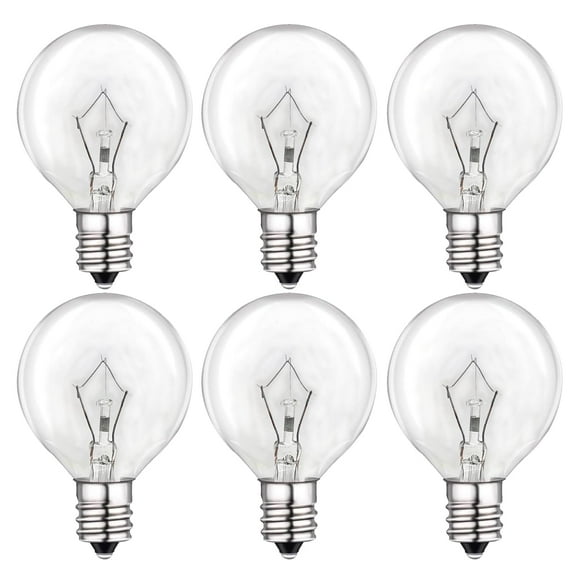 Bombillas WokHok WokHok, 25 W, 120 V/E12, regulables, blanco cálido, paquete de 6