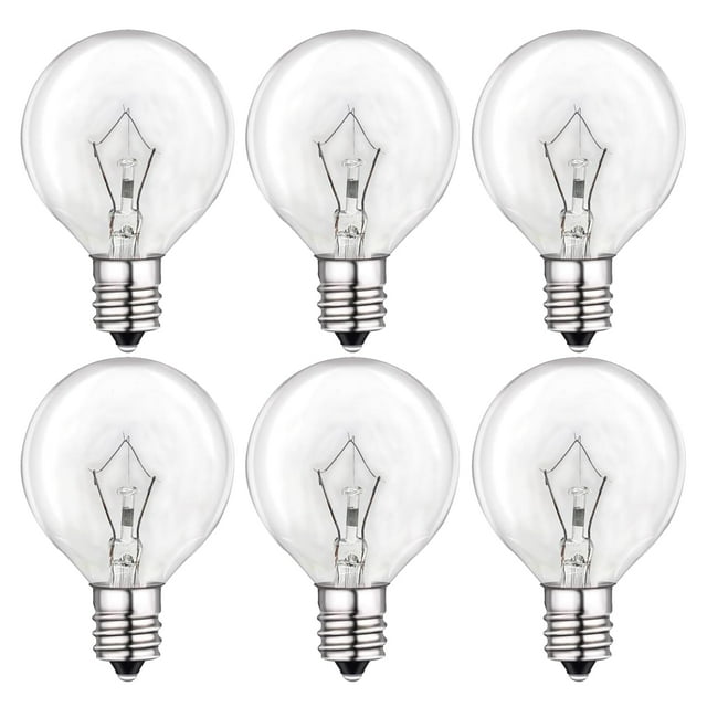 Bombillas WokHok WokHok, 25 W, 120 V/E12, regulables, blanco cálido, paquete de 6