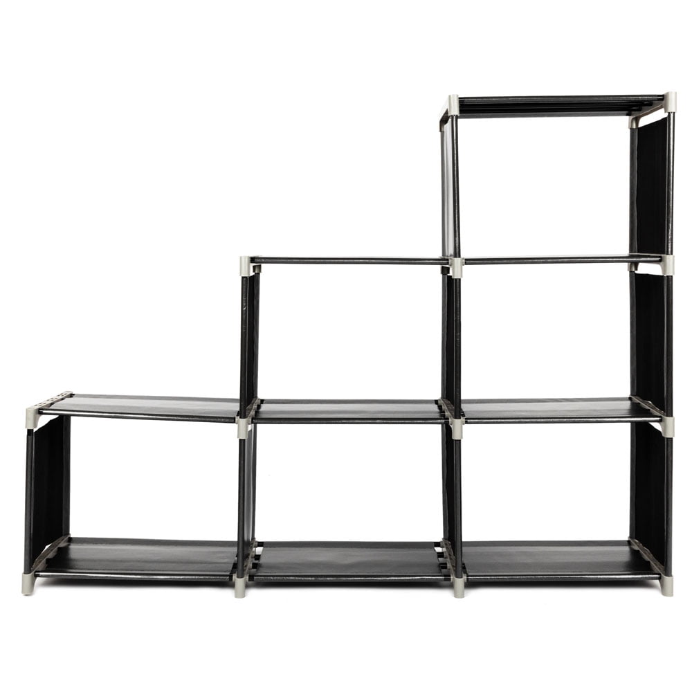 Kepooman 6-Cube Cube Storage Organizer, DIY Plastic Shelves Units, Black Kepooman 6-Cube Cube Storage Organizer, DIY Plastic Shelves Units, Black