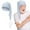 Blue, variant on Unisex Headwear Long Tail Sleep Hat Tassel Loose Slouch Night Cap Unisex Solid Color Winter Outdoor Windproof With Hat Knit Hat Fashion Head Accessory White