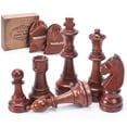 thumbnail image 1 of Chess Pieces Vamslove Staunton de madera, tamaño king, 4.5 pulgadas, juego de 32 unidades, 1 of 7