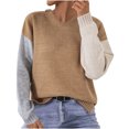 thumbnail image 2 of Fesfesfes Women Sweater Fall Winter Long Sleeve Solid Hooded Sweater Tops Clothes Sale, 2 of 6