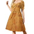 thumbnail image 2 of Ancient Egyptian hieroglyphs - Pharaohs' Golden Parade Sleeveless Dress prom dresses 2024, 2 of 7