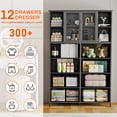 thumbnail image 6 of Pirecart Dressers for Bedroom, Tall Dressers Chests of Drawers with 12 Drawers Fabric Dresser, 6 of 9