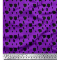 Soimoi Purple Rayon Fabric Brush Stroke Abstract Print Fabric by the Yard 56 Inch Wide