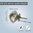 thumbnail image 4 of Set Of Six Silver Mirror Glass Cabinet Knobs by Perilla Home, 4 of 13