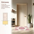 thumbnail image 3 of ODIKA 6'x9' Machine Washable Non-Slip Area Rug, Modern Boho Medallion Motif with Subtle Lattice Overlay High Traffic Rug, Beige, 393678, 3 of 7