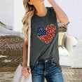 thumbnail image 4 of Gibobby Blusa del Día de la Independencia de las mujeres Blusa superior básica(Gris,XG), 4 of 5