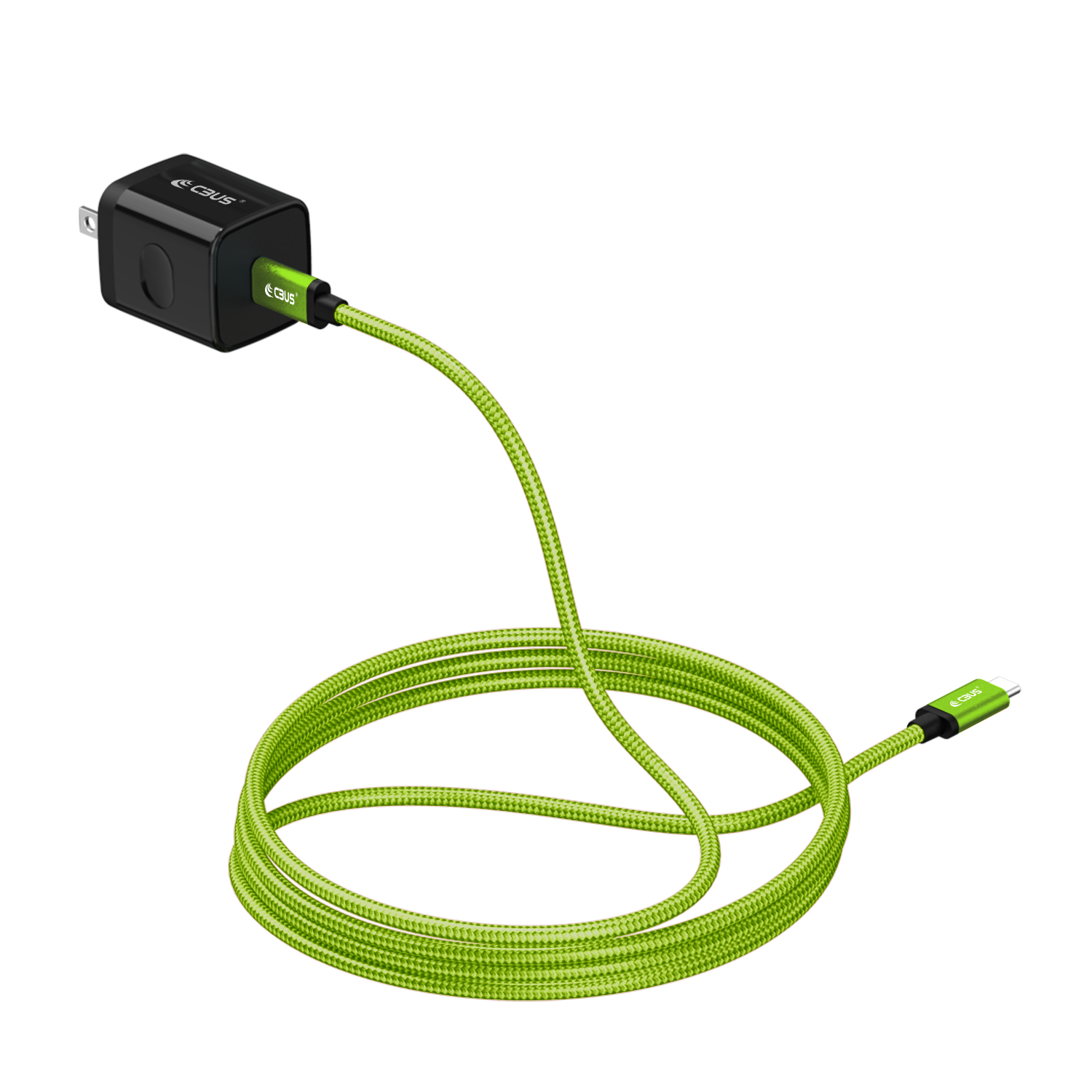Cbus Wireless 20W USB-C Charger with 10-Foot Cable, Green