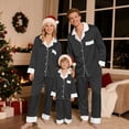 thumbnail image 2 of LEKODE Matching Pajamas for Couples Long Sleeve Pajama Set for Women Button Up Pajamas for Women Silk Pajamas for Girls Ruffle Pajama Set Womens Silk Pajamas Set Women’s Pajamas Black (Mom)xl, 2 of 6