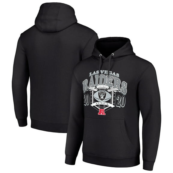Men's Starter Black Las Vegas Raiders 80s Retro Pullover Hoodie