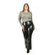 thumbnail image 4 of Pantalon flare tipo vinipiel Roman Fashion / Tallas Extras, 079 (Negro) negro 36, 4 of 6