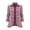 Pink, variant on Womens Ruffle Jacket Peplum Lapel Button Down Coat Long Sleeve Flattering Outwear Ruffle Placket and Flared Hem Wardrobe Essential