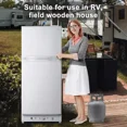 thumbnail image 6 of Techomey 6.1 Cu.Ft Propane Refrigerator Off Grid 2 Way RV Top Freezer Cabin Boat 110V Gas Fridge, 6 of 10