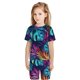 thumbnail image 5 of Balery Colorful Tropical Leaves Conjunto de Pijama Infantil de Manga Corta con Estampado – Ropa de Dormir de Algodón Suave-4X-Large, 5 of 5