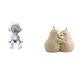 thumbnail image 1 of Set de figuras de para escritorio, sujetalibros decorativos, estatua de resina, organizador moderno para estantes, ideal para la oficina o, 1 of 8