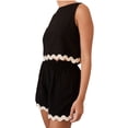 thumbnail image 3 of Sleeveless Women 2 Pieces Sets Waved Print Tank Tops & Shorts Suit, 3 of 5