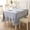 Dust Blue-70" x 52" (Rectangular), variant on Blush White Plaid Gingham Ruffled Table Cloth For Round End Nightstand Washedton Classic Farmhouse Checker VintDecorative Tablecloth - Dia.51