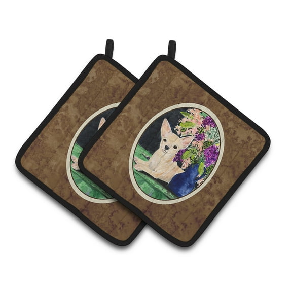 Carolines Treasures SS8289PTHD Chihuahua Pair of Pot Holders, 7.5HX7.5W, multicolor