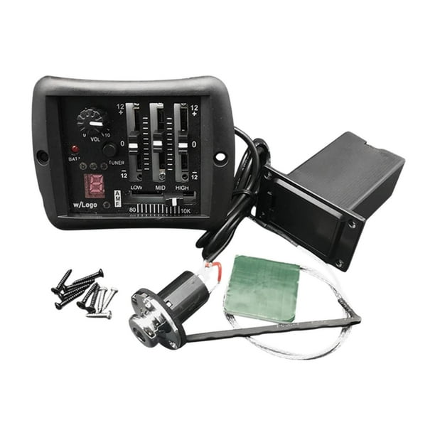 Pickup Eq Equalizer EQ EQ Pickup Piezo et Volume Control Electric Guitar Cickup EQ para el reemplazo de la guitarra acústica