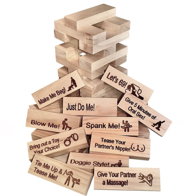 Cheap!Maojin Juego Super Block Tower, actividades para parejas, juegos, juego de apilamiento de torre de San Valentín para adultos, parejas, juego de fiesta nocturna, regalo