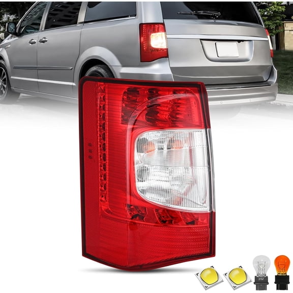 Nilight Taillight Assembly Compatible with 2011 2012 2013 2014 2015 2016 Chrysler Town & Country with LED Type Taillights Only Rear Lamp OE Style Driver Side