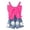 outfits 66#Hot Pink, variant on Girls' Outfits 2 Piece Bow Tie Strappy Top with Floral Embroidered Denim Shorts for Toddler Kids Clothing Sets,White,Size 3 Y-4 Y