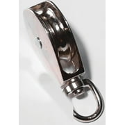 Baron 1-1/2 in. D Electro-Plated Iron Swivel Eye Single Eye Pulley