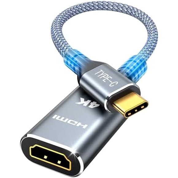 TianQi USB-C to HDMI Adapter 4K@60Hz, [High Speed, Thunderbolt 3/4] USB Type C to HDMI Adapter Groundbreaking Performance, Compatible for iPhone 15 Pro/Max, MacBook Pro/Air, iPad, iMac and More Grey