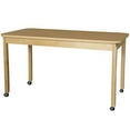 thumbnail image 2 of WOOD DESIGNS Mobile 30" x 60" Rectangle High Pressure Laminate Table with Hardwood Legs-29", 2 of 2