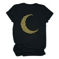 thumbnail image 5 of Penkiiy Muslim Ramadan T-Shirt for Women Women's Cute Graphic T-Shirts Crewneck Short Sleeve Moon PrintCasual Tee Tops 2XL Black, 5 of 6